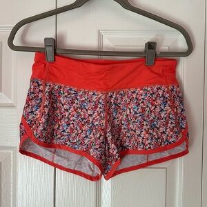 Lululemon Floral Running Shorts